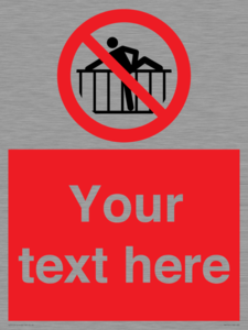 Custom prohibition do not cross barrier